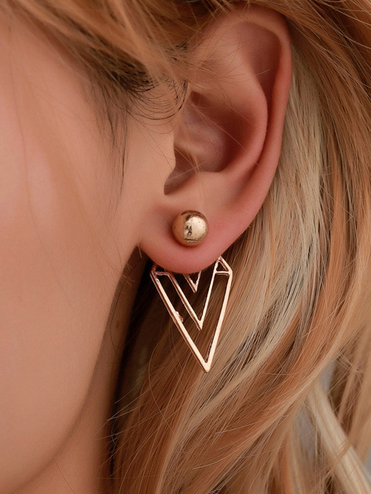 Bohemian LOVE Big Circle Tassel Pendant Earrings Set Geometric Alphabet Flower Ear Stud Punk Jewelry