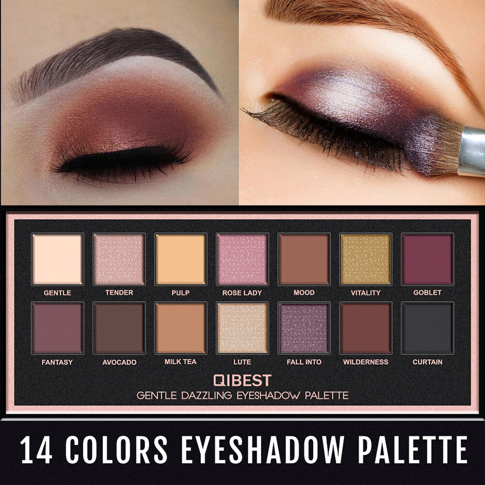 14 Colors Shimmer Eyeshadow Palette Luxurious Lasting Eye Shadow Palette Eye Makeup