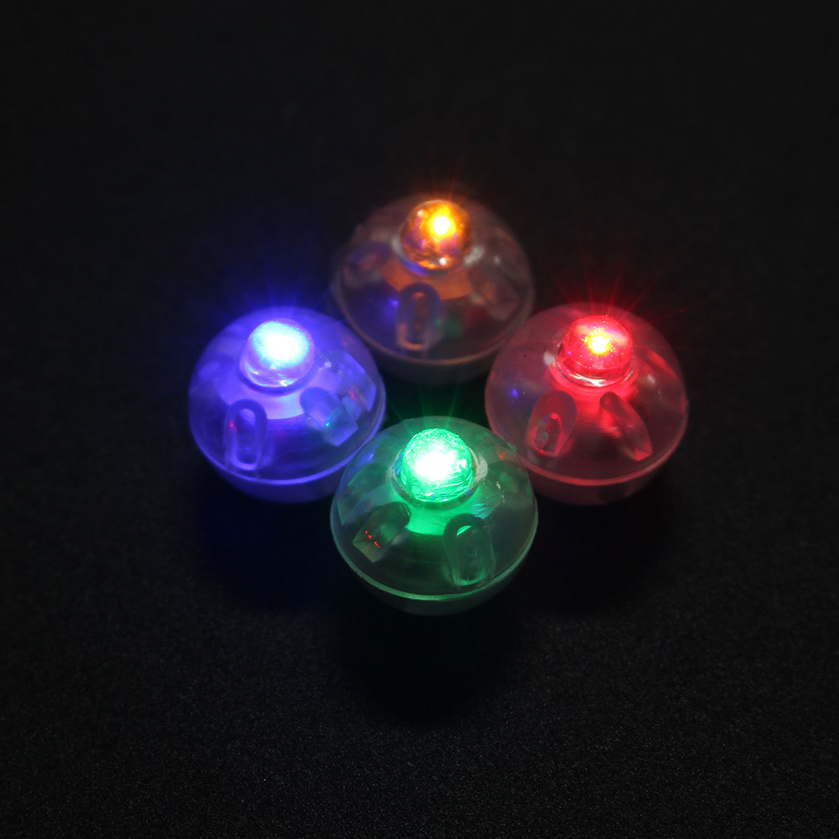 

25pcs 1.7cm Round LED Balloon Light Lamp Glowing Balloon Birthday Wedding Party Decoration, White;colorful;red;blue