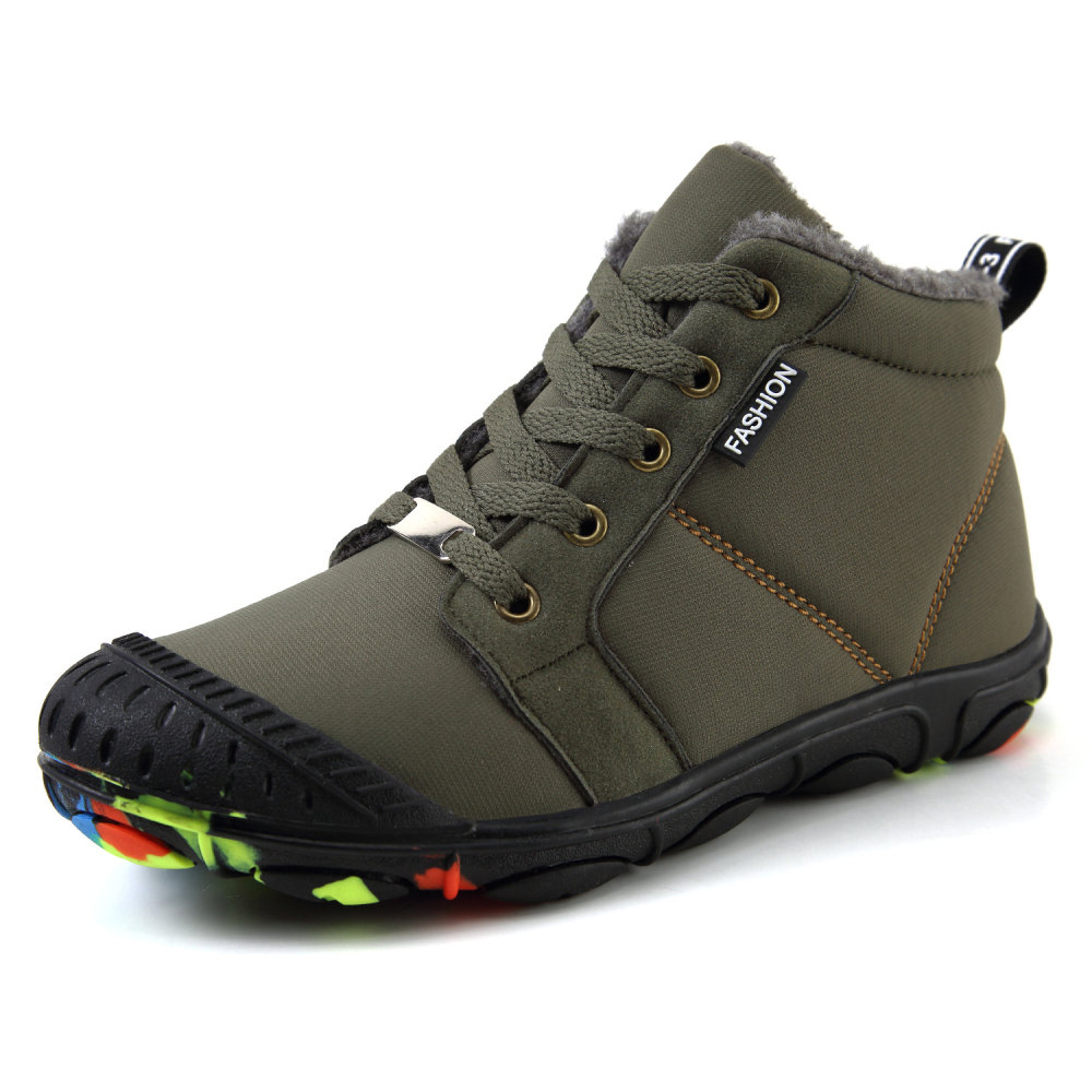 Outdoor Waterproof Colorful Sole Warm Lining Snow Boots For Youth Kids