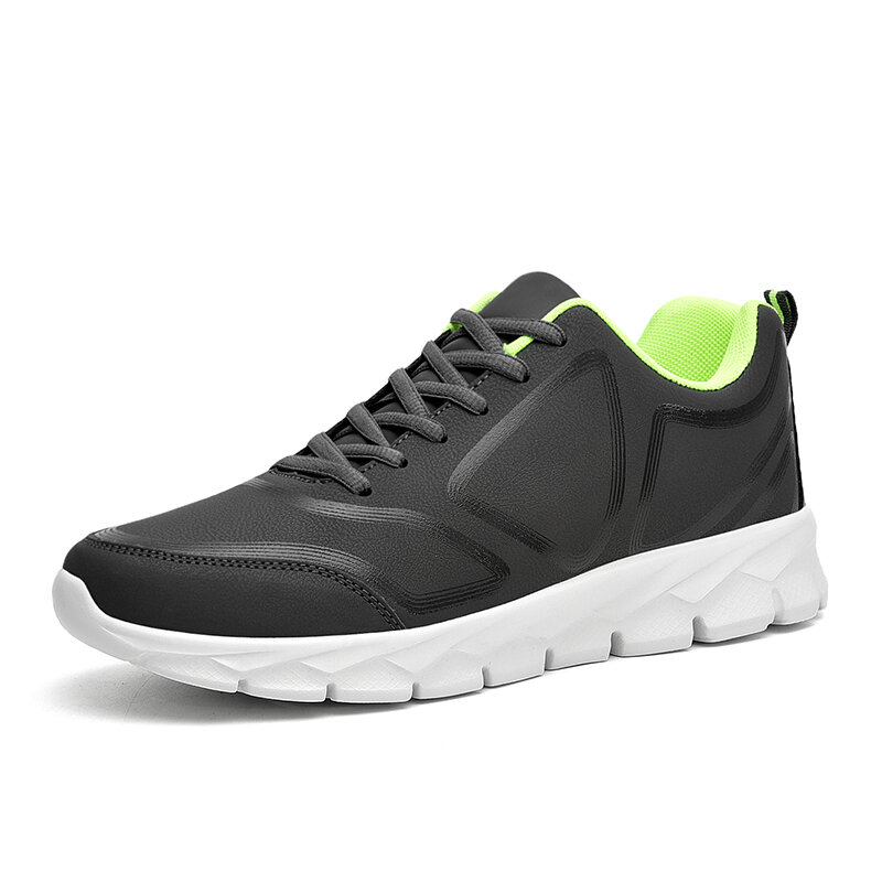 Fashion Large Size Men Microfiber Leather Running Sneakers - NewChic