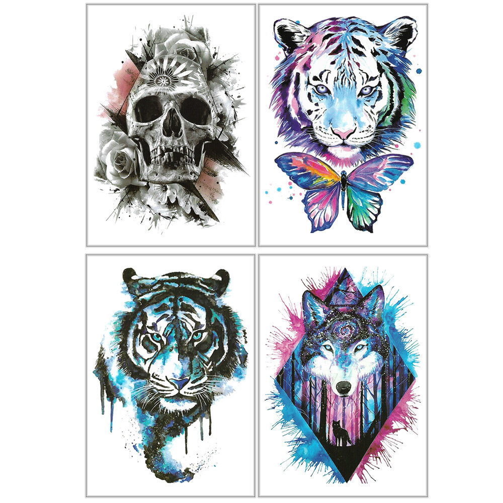 Colorful Temporary Tattoo Sticker Waterproof Fake Tattoo Stickers For 