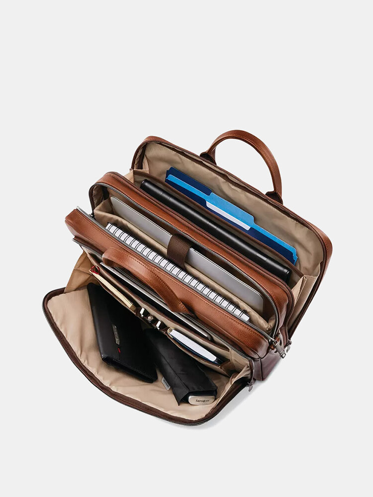 Men Multifunction Multi-pocket 15.6 Inch Laptop Bag Briefcase Business Trip Handbag Crossbody Bag