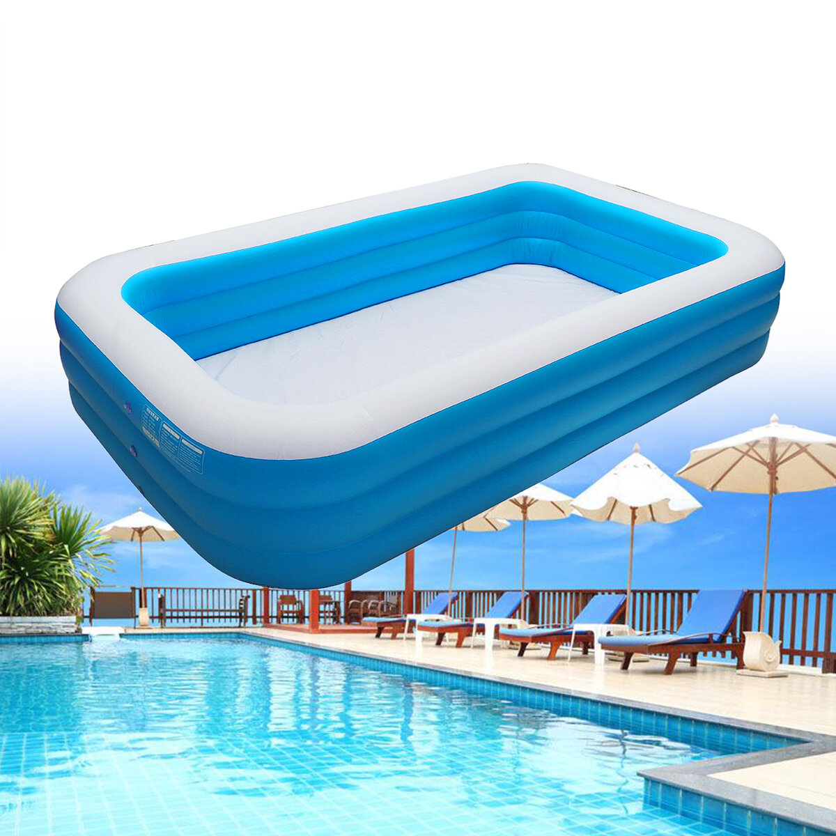 

210/180/150/130CM 3-layer Inflatable Swimming Pool Portable Outdoor Adult Children Summer Children Water Toys