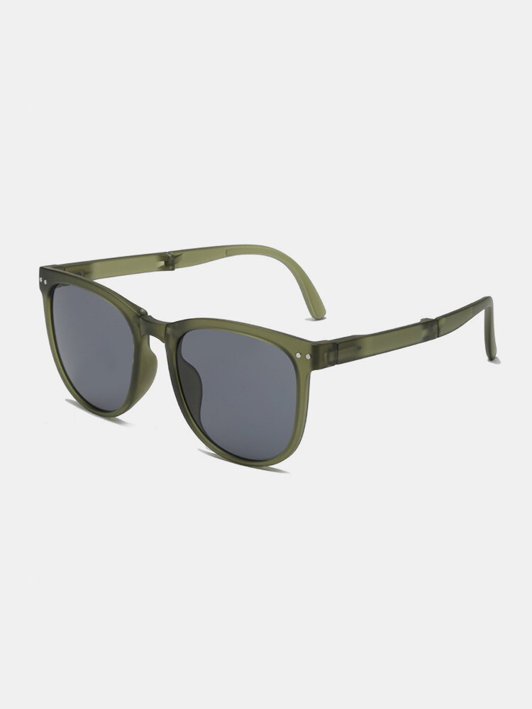 Men Retro Fashion Outdoor UV Protection Oval-shaped Sunglasses