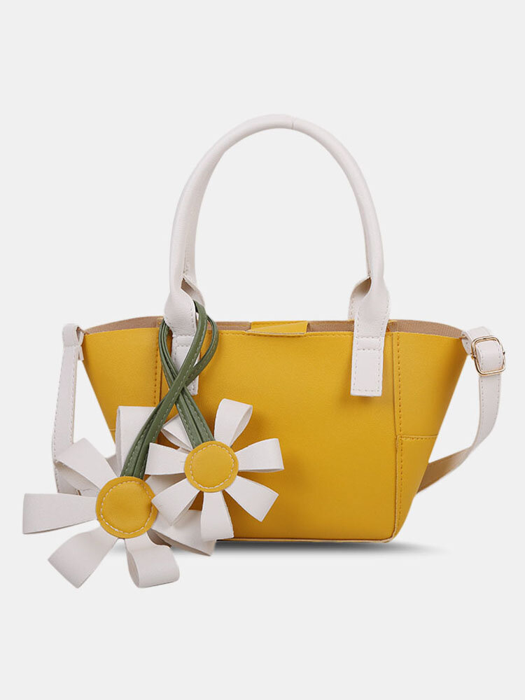 Multifunction Magnetic Button Fresh Chrysanthemum Decor Stitch Craft Son-Mother Bag Bucket bag