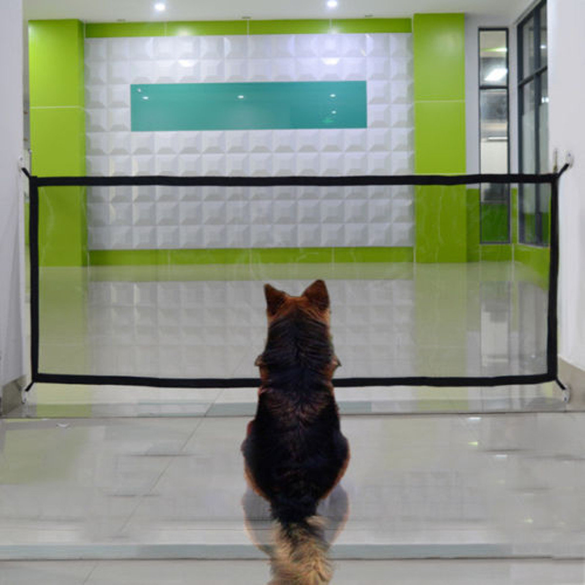 Portable Folding Magic Safety Gate Guard Mesh Fence Net For Pets Dog Puppy Cat