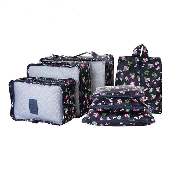 

SaicleHome 7Pcs Travel Portable Storage Bag Set Clothes Packing Luggage Organizer Waterproof Pouch