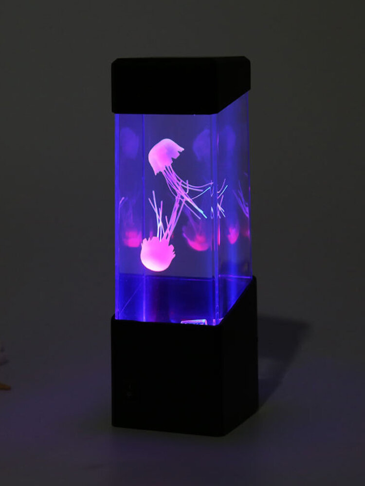 Jellyfish Aquarium Colorful Color, Fish Tank Table Lamp