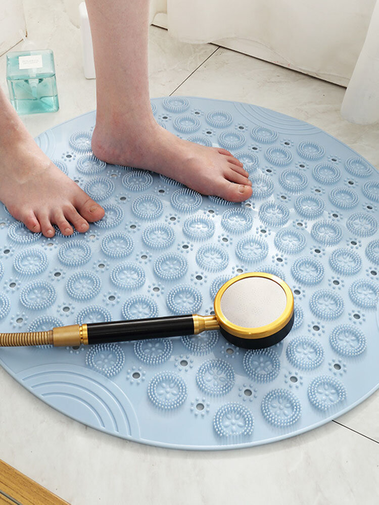 Non-slip Bath Mats Bathroom Circle PVC Bathmats Home Kitchen Floor Mats For Toilet Bathroom Carpet Shower Mat Bath Rug