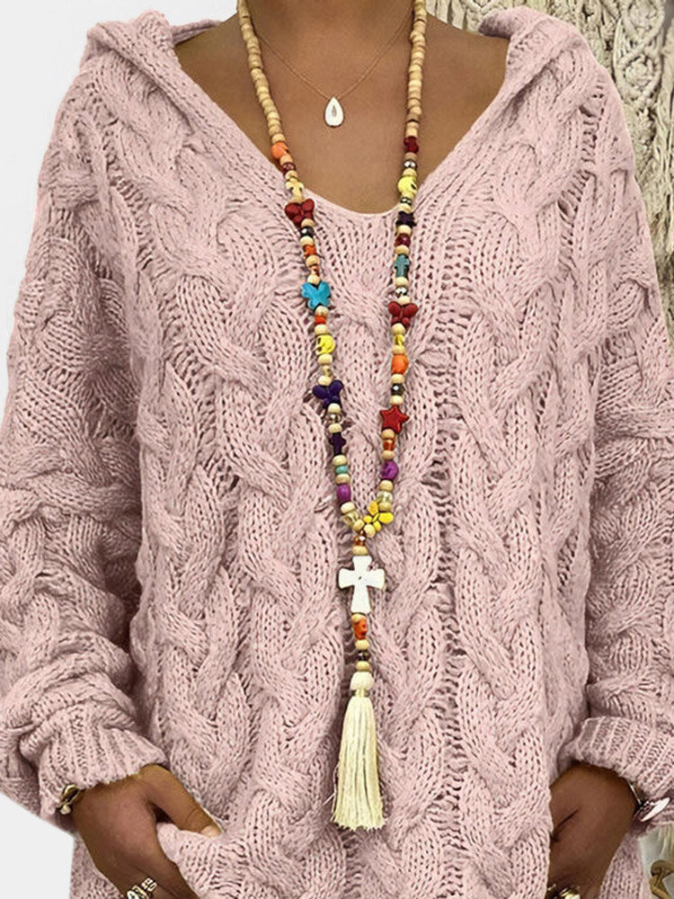 Bohemian Colorful Turquoise Wooden Beaded Long Necklace Skull Butterfly Cross Tassel Sweater Chain