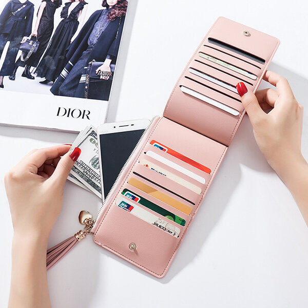 14 Card Slots Card Holder Phone Bags Elegant Wallet Purse