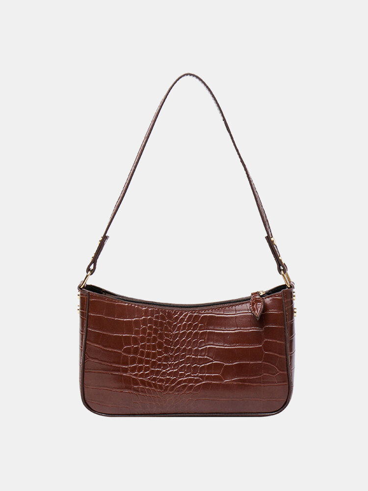 Women Alligator Pattern Print 6.5 Inch Phone Bag Shoulder Bag Handbag