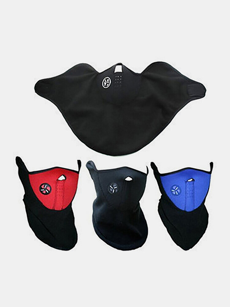 Cycling Half Face Mask Cover Unisex Winter Warm Fleece Ski Windproof Neck Ear Guard Breathable