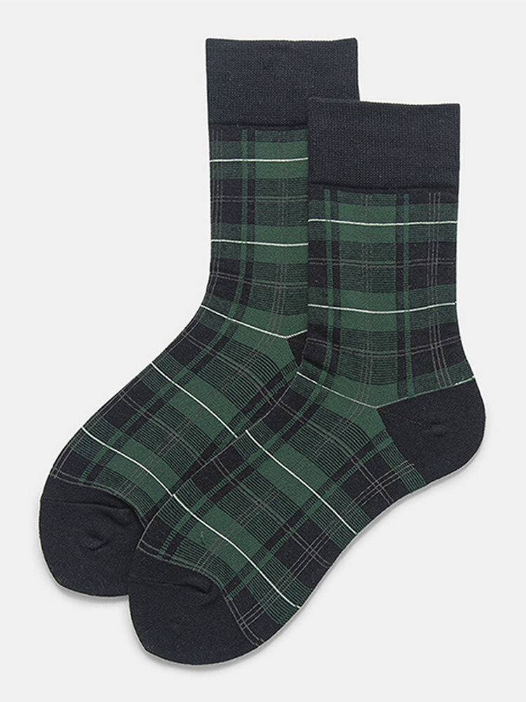 5 Pairs Unisex Cotton Lattice Pattern Jacquard Breathable Socks
