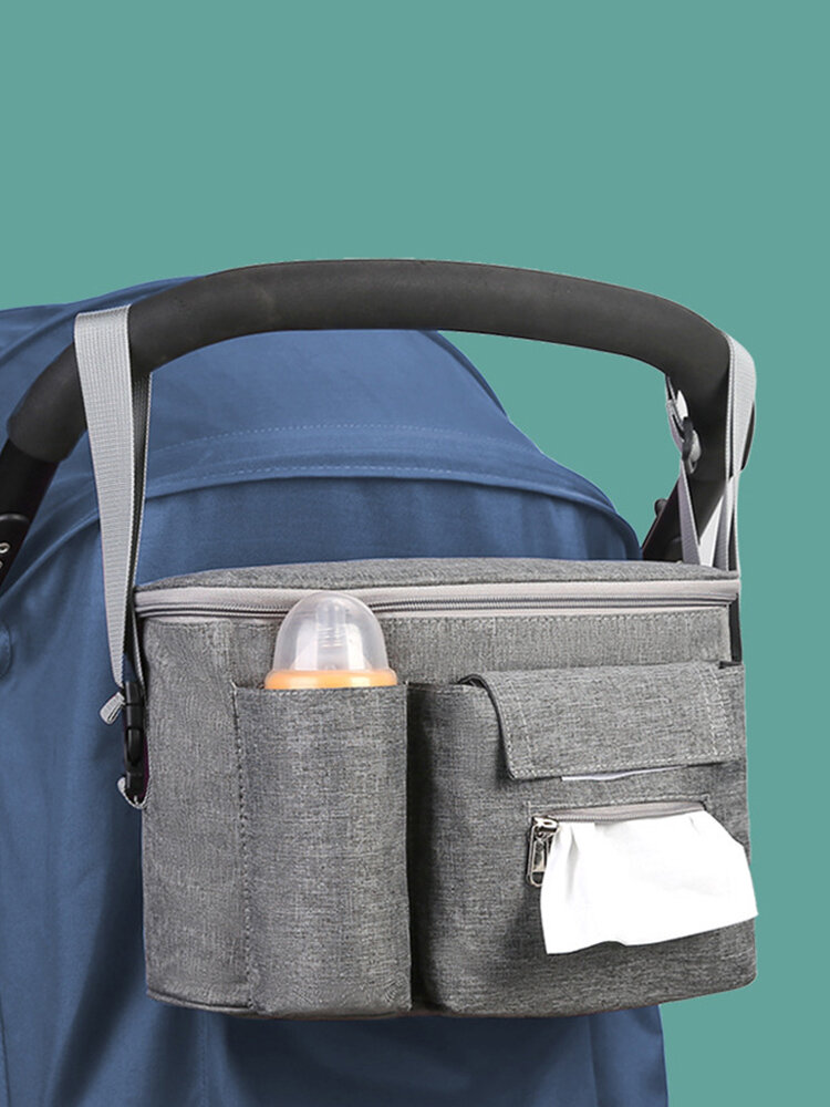 JOSEKO Ladies Polyester Multifunctional Stroller Bag Large Capacity Portable Baby Bottle Storage Mom Shoulder Bag