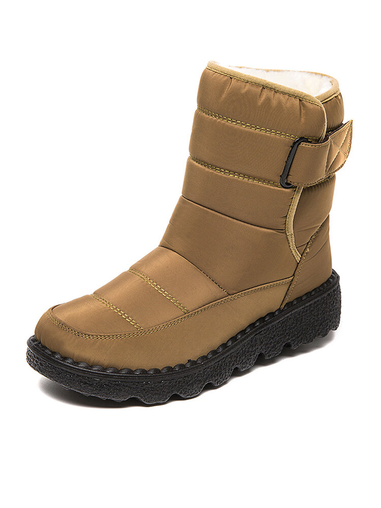 Plus Size Winter Waterproof Non-slip Warm Lined Women's Snow Boots