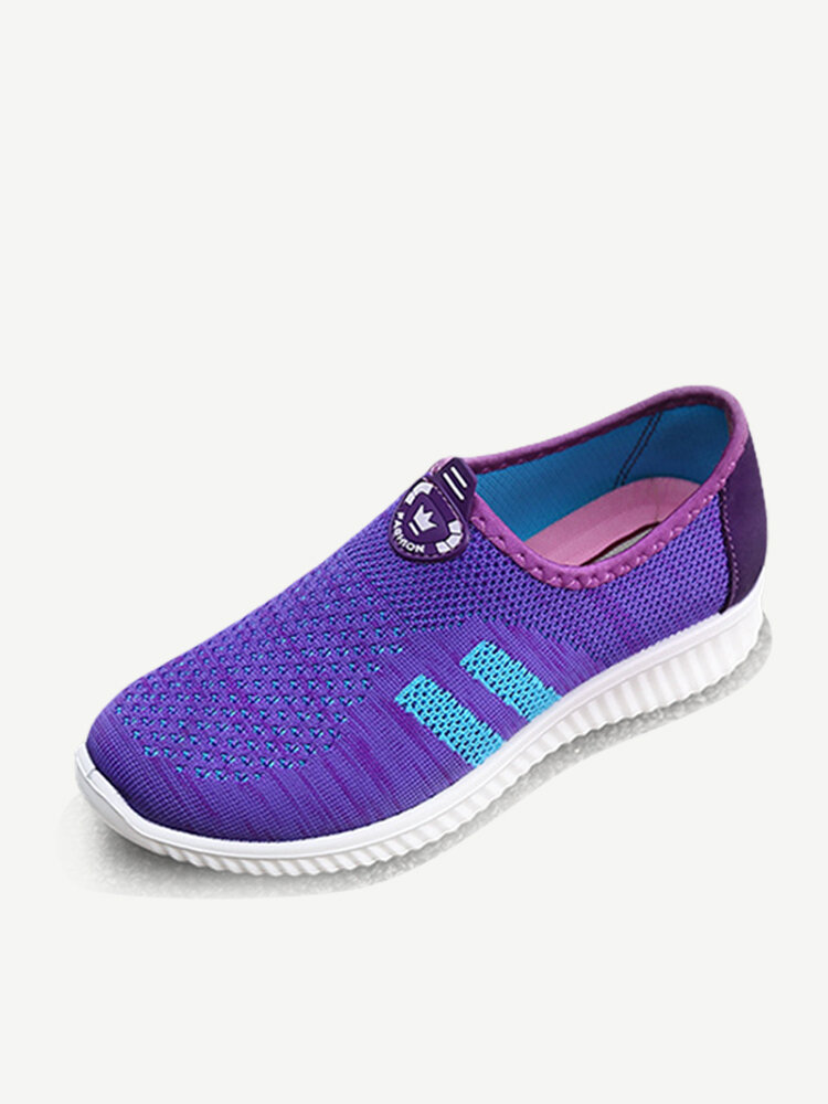 Women Outdoor Running Mesh Slip On Casual Shoes