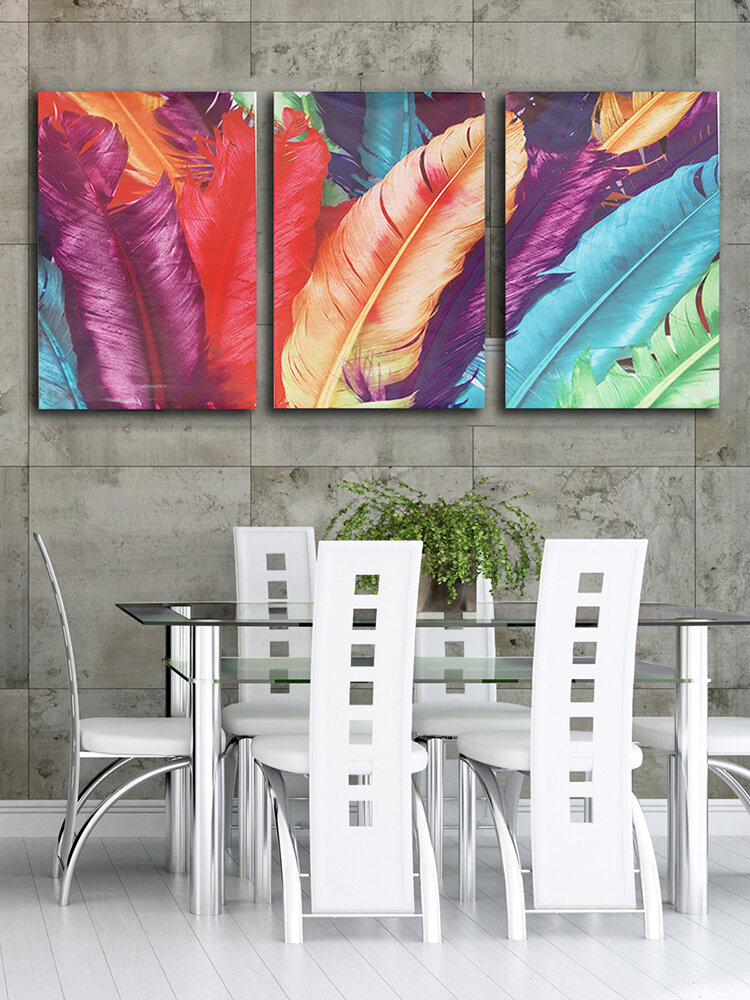 

Unframed Huge Modern Abstract Feather Canvas Painting Decorative Wall Home Picture