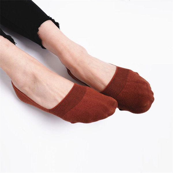 

Women Cotton Antiskid Invisible Boat Sock Summer Thin Breathable Short Ankle Socks, Black;dark gray