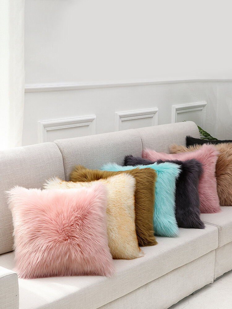 Multicolour Plain Sofa Throw Pillow Case Cotton Linen Cushion Cover Home Decor 