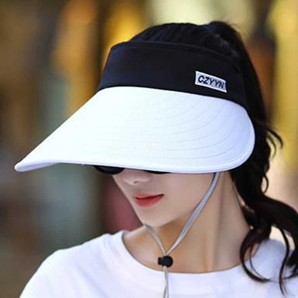 

Women Foldable Sunshade Anti-ultraviolet Cover Empty Top Hat, Black;rose;black 1#;white 1#;white;pink;blue