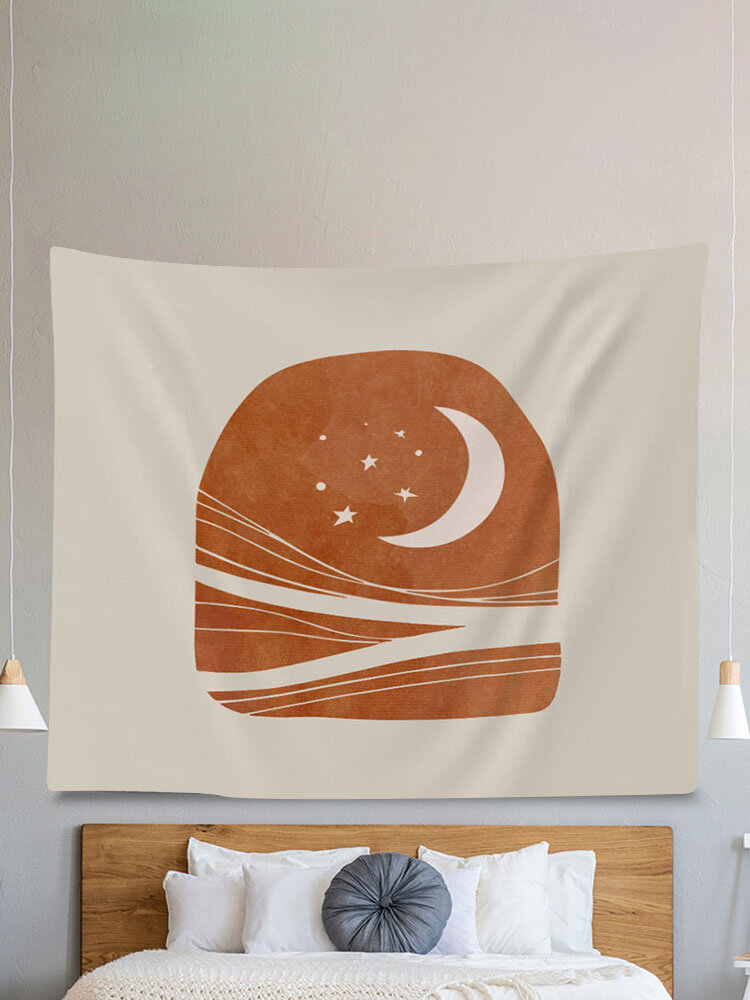 1PC Moon Simple Printing Tapestry Home Decor Living Room Bedroom Photo Prop Wall Art Tapestries
