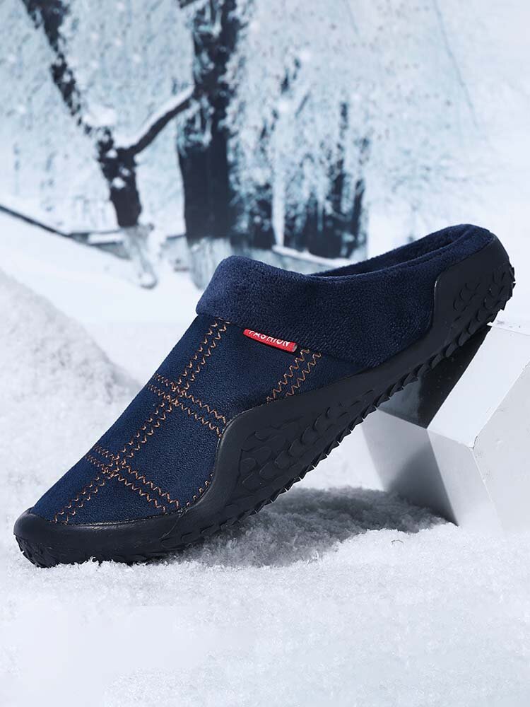 Men Cloth Non Slip Warm Lining Outdoor Casual Slippers