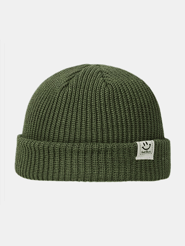 Men & Women Smile Pattern Winter Keep Warm Windproof Knitted Hat