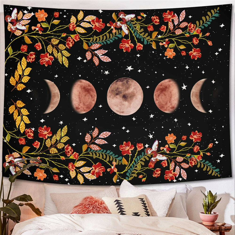 

Wall Hanging Psychedelic Tapestry Flower Bed Tapestry Starry Sky Carpet Tapestry Artist Home Decoration Accessories