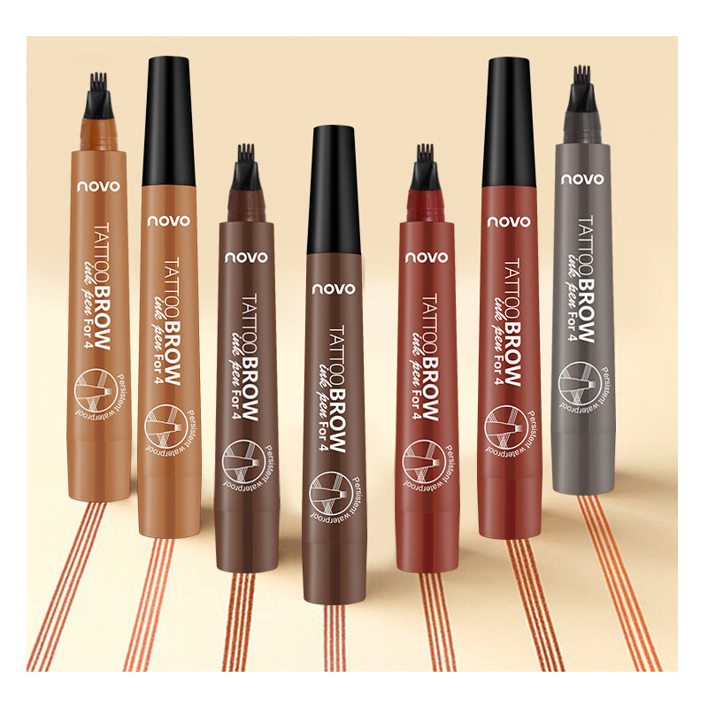 

Four-bifurcated Eyebrow Pencil Long-Lasting Eyebrow Enhancer Liquid Eyebrow Pen, 4;3;2;1