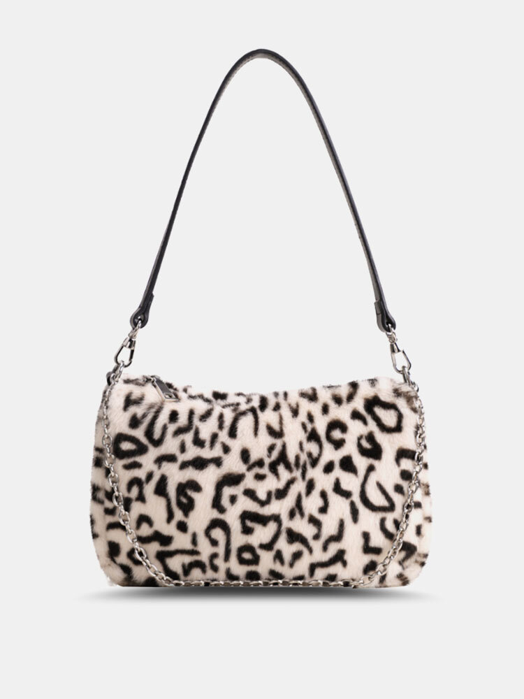 Fashion Dacron Leopard Large Capacity Shoulder Bag Handbag