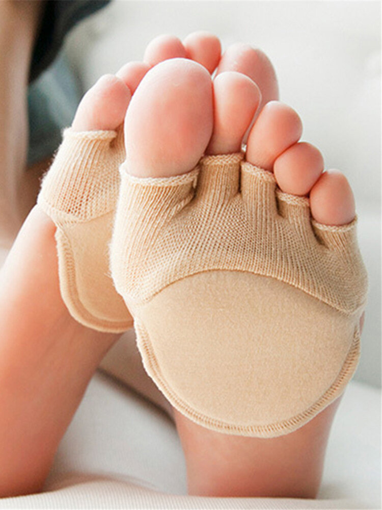 جوارب نسائية Nylon غير مرئية عند الأصابع نصف قبضة كعب جوارب صلبة قابلة للتهوية