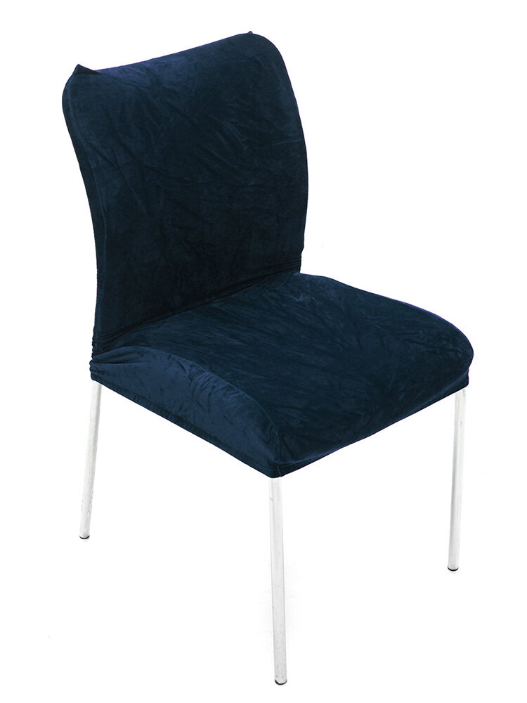 2 Stück Stuhlsitzbezug Farley Short Plush Universal elastischer Stretch waschbarer Stuhlbezug