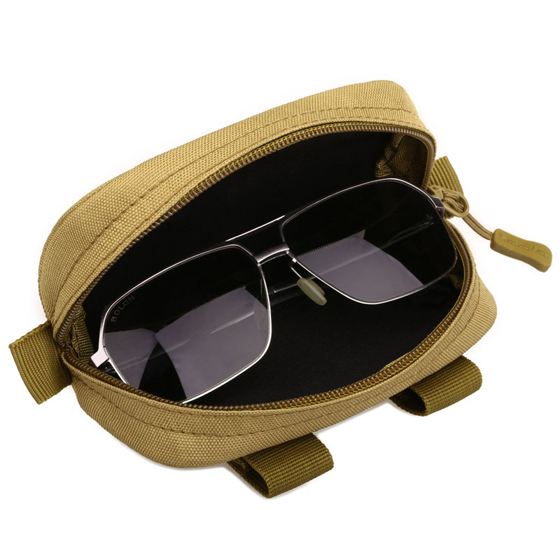

Nylon Outdoor Tactical Molle Handbag Camouflage Glasses Bag Glasses Boxes For Men, Black;brown;cp camo