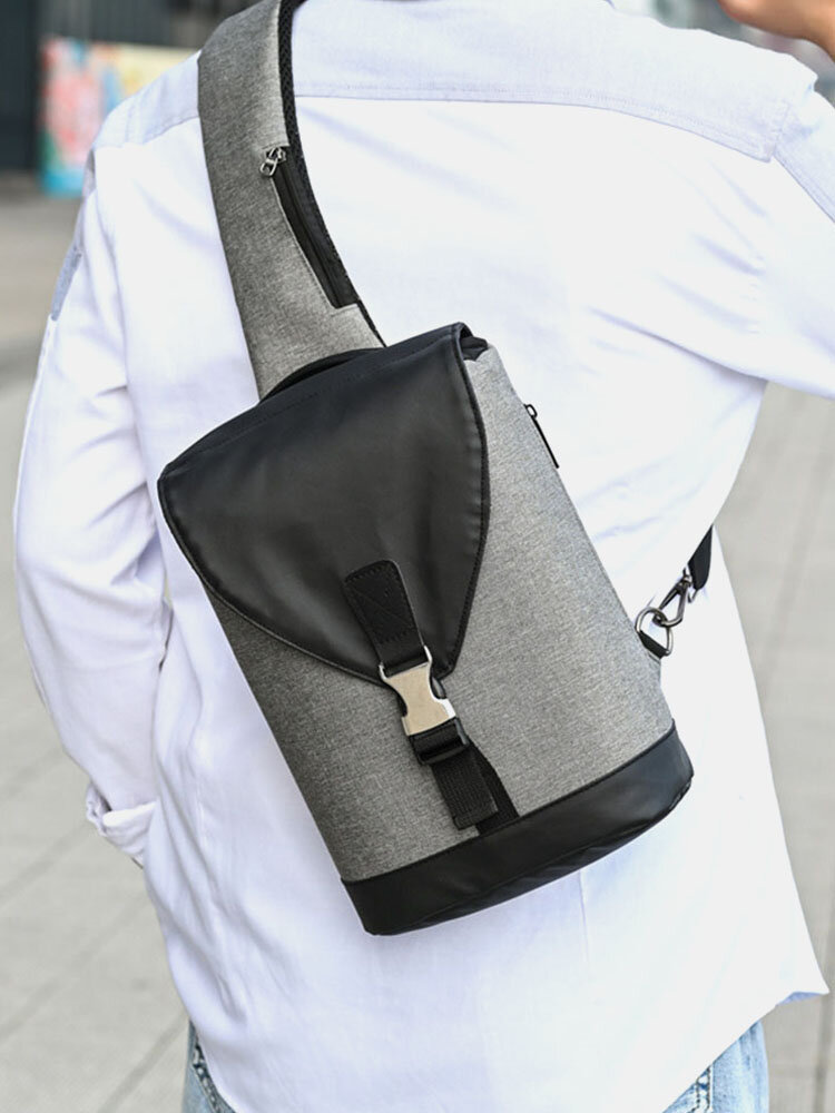 Men Waterproof Large Capacity Chest Bag Crossbody Bag Drawstring Bag