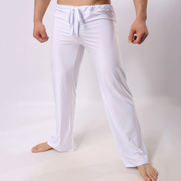 GRMO-Men Casual Elastic Waist Drawstring Loose Yoga Pants Sleepwear 