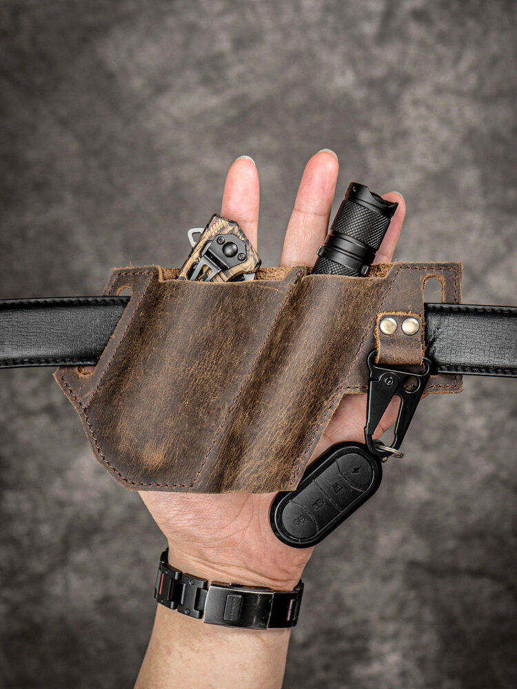 Menico Genuine Leather EDC Belt Loop Waist Multitool Sheath