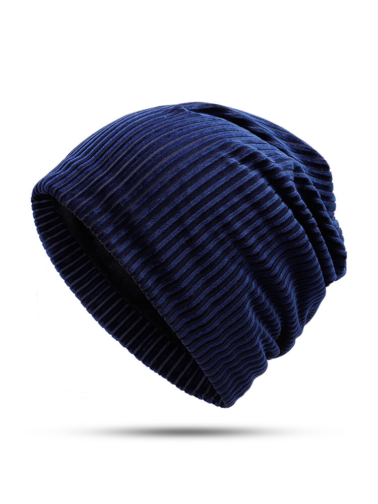 Womens Ethnic Velvet Cotton Beanie Hat Vintage Good Elastic Warm Winter Turban Caps