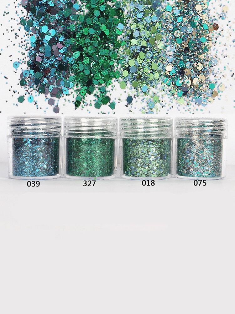 Nail Glitter Dust Powder Sequins Decoration Green Tattoo Powder Holographic Pigment Manicure