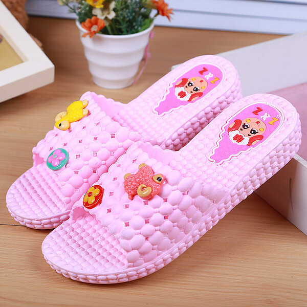 Big Size Cute Carton Sheep Flower Slip On Flat Indoor Home Slippers