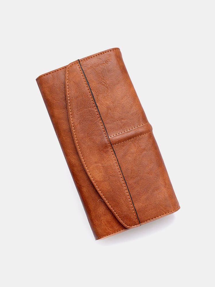 Men Women Vintage Multifunction Money Clip 6.5 Inch Phone Bag Wallet Clutch Bag