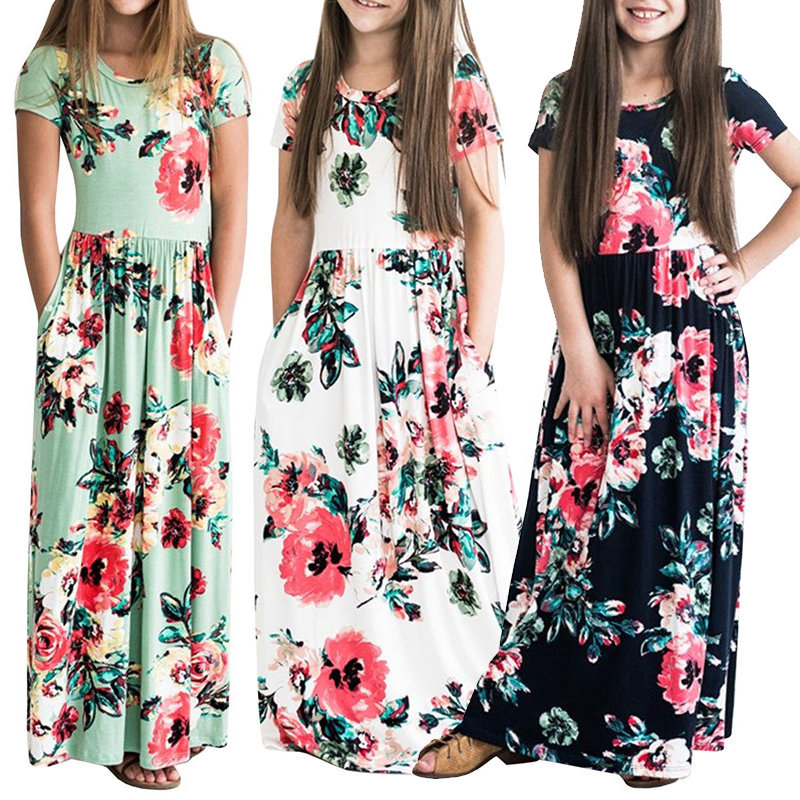 girls summer maxi dress