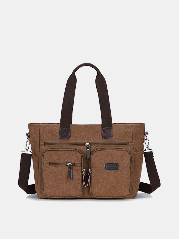 Men's Business Briefcase Laptop Canvas Bag Simple Fashion Casual shoulder Bag Tote Bag