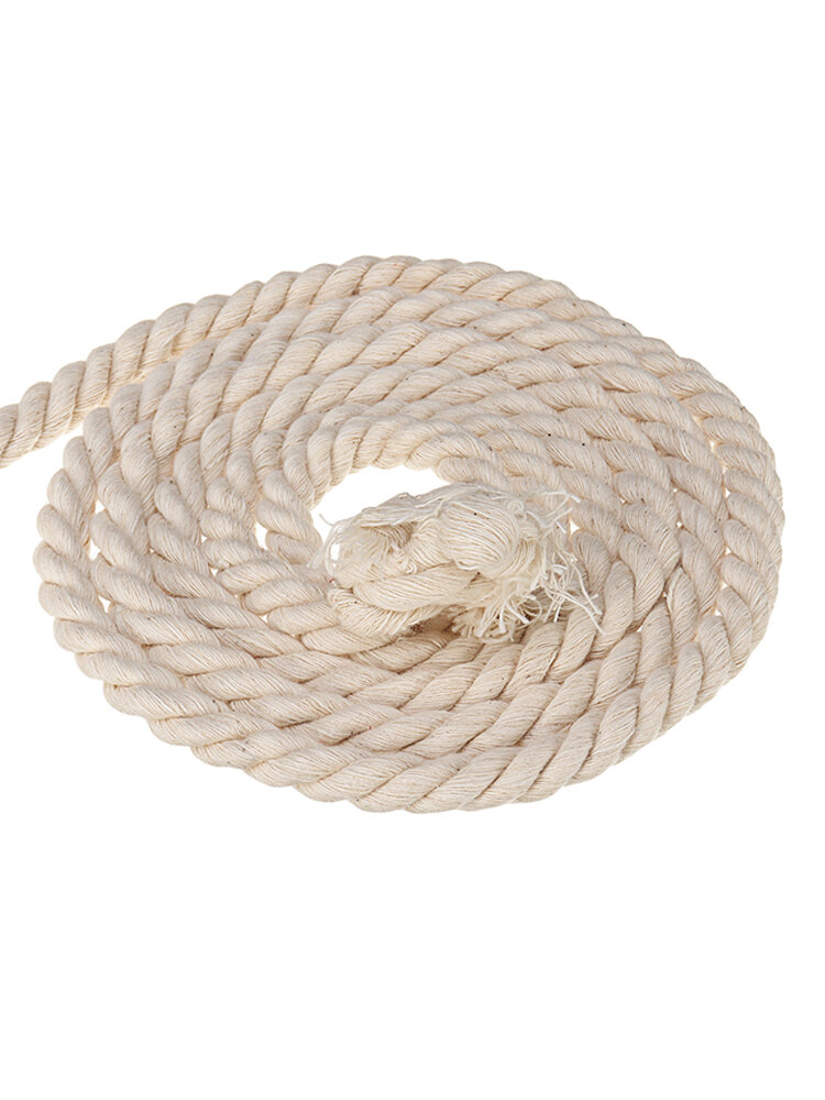 

8mm 45M 1.1KG Macrame Rope Natural Beige Cotton Twisted Cord For Handmade Enthusiasts Hand Craft DIY
