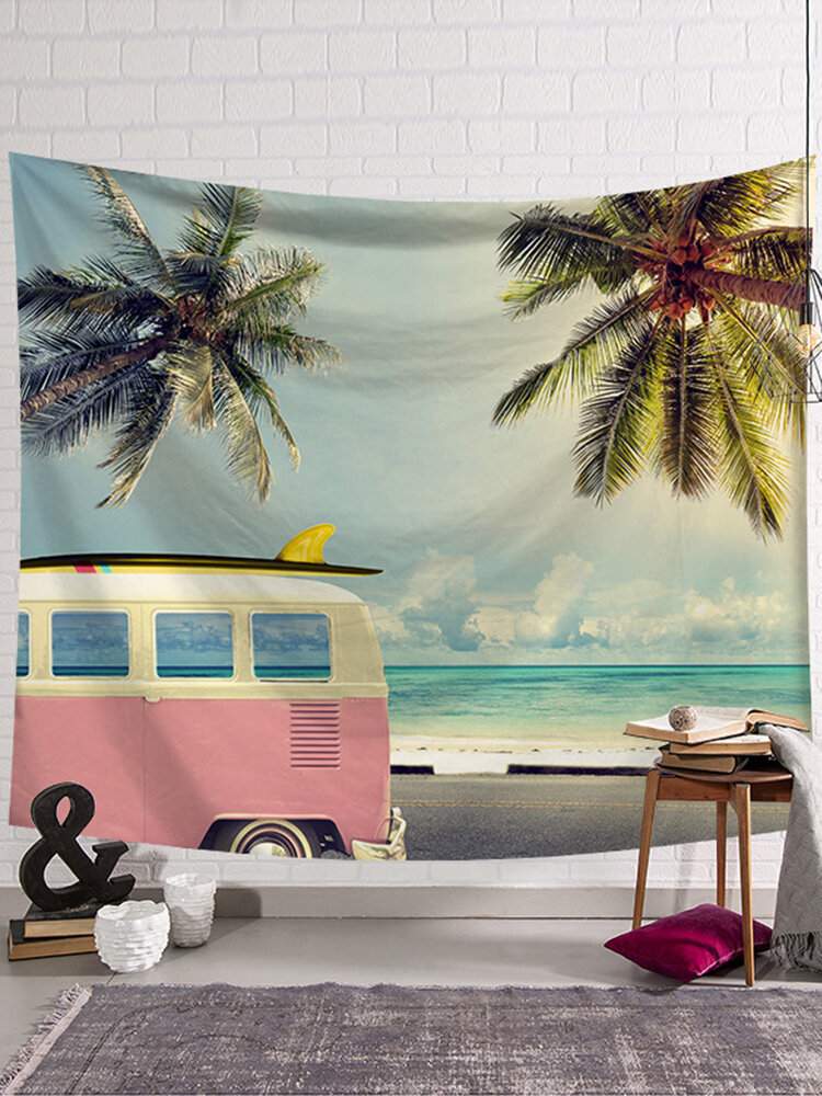 

Beach Scenic Seaside Yoga Mat Letter Summer Relax Wall Hanging Tapestry
