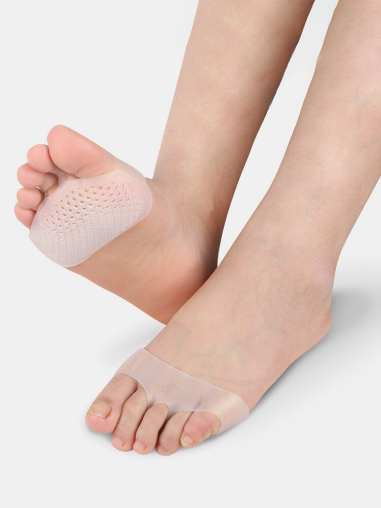 Sleeve Type High-heeled Shoes Insoles Silicone Breathable Feet Half Soles Pad Anti Pain Foot Care