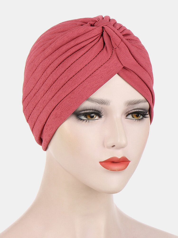 Women Multi Color Solid Casual Sunshade Baotou Hat Beanie Hat