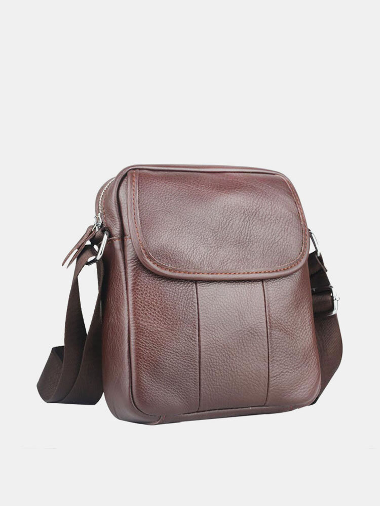 

Genuine Leather Multifunction Anti-theft Casual Crossbody Bag Shoulder Bag, Black