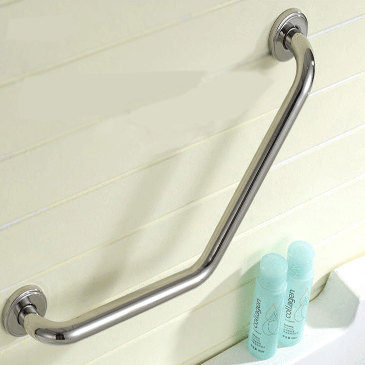 

Bathtub Arm Handle Grip Bath Shower Tub Grab Bar Stainless Steel Bathroom Safety